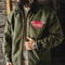 Chaqueta Acolchada Vintage con Cuello Solapa