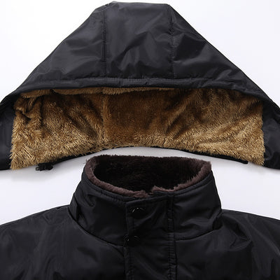Abrigo Elegante de Algodón Afelpado para Hombre - Image 4
