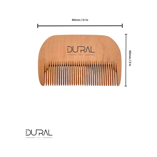 Dural Pear wood hand made beard comb - Tekeno
