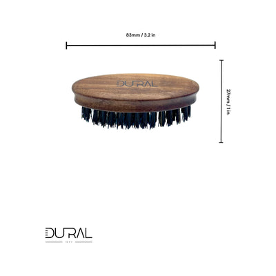 Dural nutwood beard brush with pure wild boar bristles - Tekeno