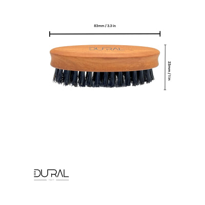 Dural Pear wood beard brush with soft natural bristles - Tekeno