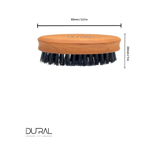 Dural Pear wood beard brush with soft natural bristles - Tekeno