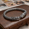 Pulsera de Plata 925 Tejida Pitón Vintage Desgastada
