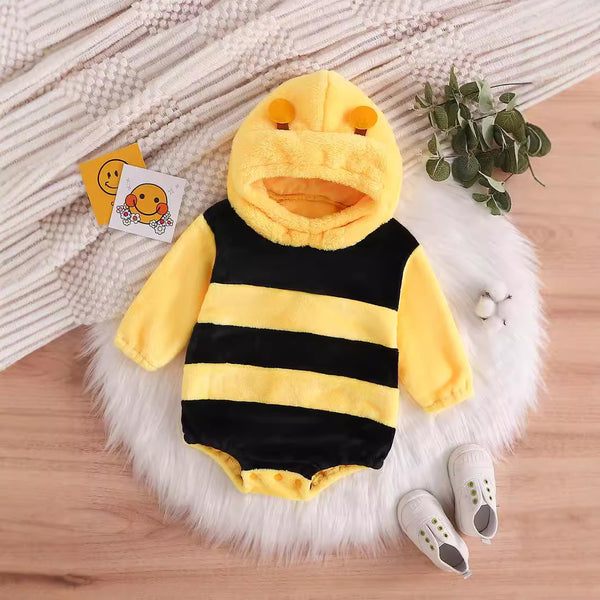 Pijama Enterizo Bebé Diseño Abeja en Franela Suave