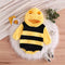 Pijama Enterizo Bebé Diseño Abeja en Franela Suave