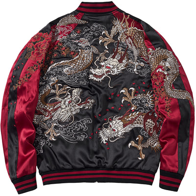Chaqueta Beisbolera Casual para Hombre con Dragón Divino Bordado - Image 5