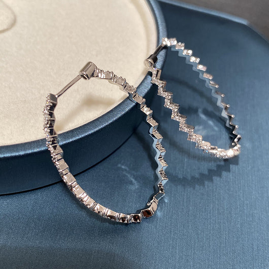 Aretes Geométricos Diamond Wave con Diseño Moderno