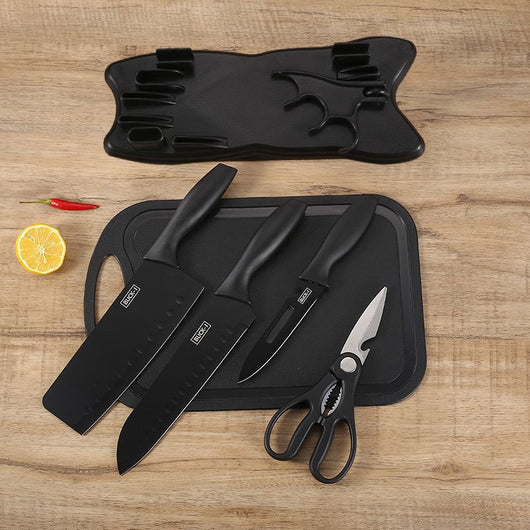 Set de Cuchillos de Acero Negro Profesional para Cocina - Image 2