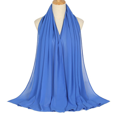 Pañuelo Rectangular de Chiffón Perla para Mujer - Colores Sólidos - Image 29