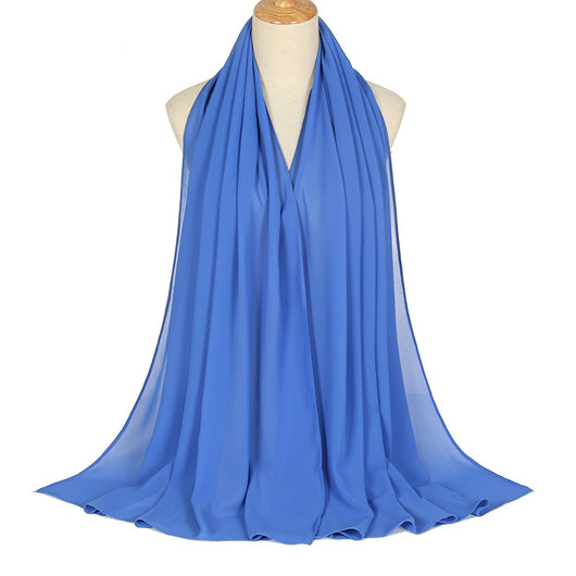 Pañuelo Rectangular de Chiffón Perla para Mujer - Colores Sólidos - Image 29