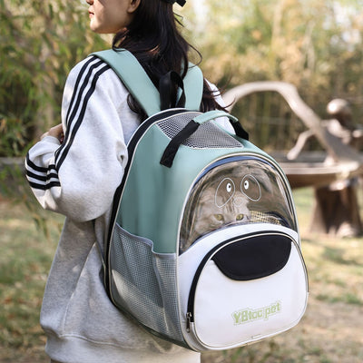 Mochila Transportín para Gatos de Tela Oxford Respirable Gran Capacidad