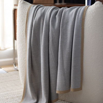 Manta de Lana Chenille Tejida Gris Premium - Image 3