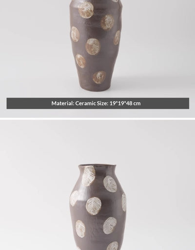 Florero de Cerámica Pintado a Mano Estilo Wabi-sabi Negro - Image 17