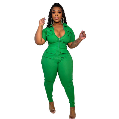 Jumpsuit para Mujer con Bolsillos Tridimensionales y Cierre - Image 5
