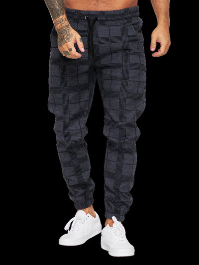 Pantalones Casuales con Estampado Digital 3D Cuadriculado - Image 5