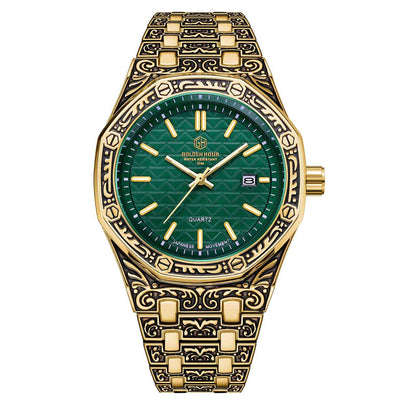 Reloj Mecánico Spiral Crown Negro para Hombre - Casual y Elegante - Image 3