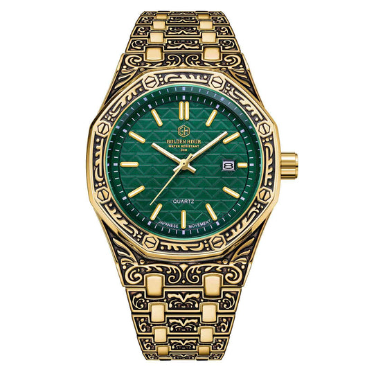 Reloj Mecánico Spiral Crown Negro para Hombre - Casual y Elegante - Image 3