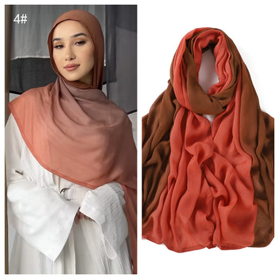 Foulard Ligero de Rayón con Degradado Pintado a Mano - Protección Solar - Image 9