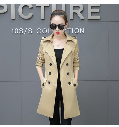 Abrigo Trench Coat Ajustado Talla Grande Largo Medio - Image 7