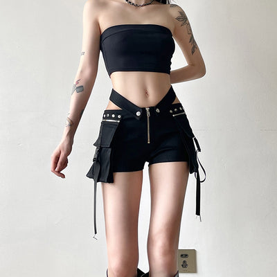 Shorts Casuales para Mujer con Diseño de Costura V y Cintura Ajustable - Estilo Hot Girl - Image 14