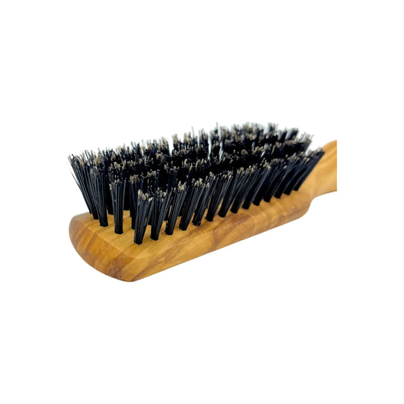 Escova de Cabelo de Madeira de Oliveira com Cerdas de Javali - 5 Fileiras