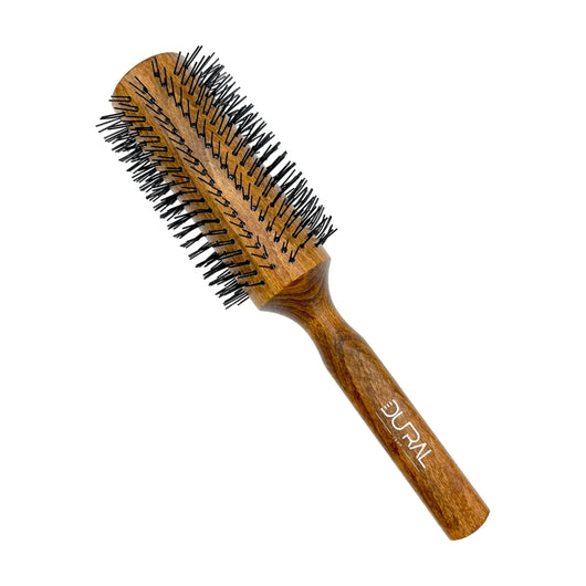 Dural Beech wood round-styler hair brush with nylon pins - 16 rows - Tekeno
