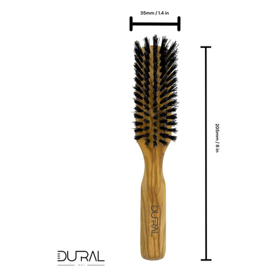 Dural Olive wood hair brush with boar bristles - 5 rows - Tekeno