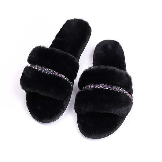 Pantuflas Peluche con Strass Antideslizantes para Interiores y Exteriores - Image 4