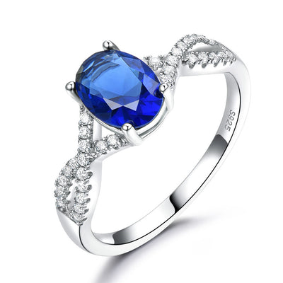 Anillo de Plata Esterlina para Mujer con Morganita Nano Ovalada