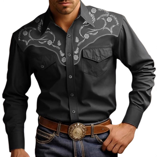 Camisa Vaquera Clásica de Manga Larga para Hombre - Image 5