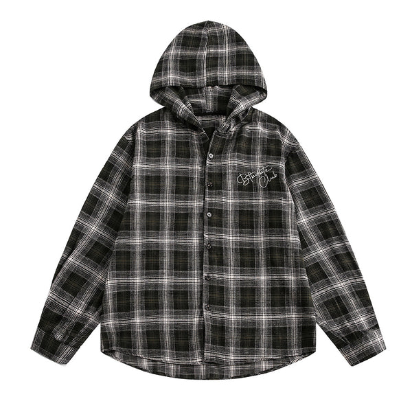 Camisa a Cuadros con Capucha para Hombre y Mujer - Image 3