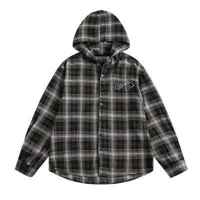 Camisa a Cuadros con Capucha para Hombre y Mujer - Image 3