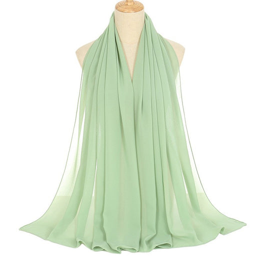 Pañuelo Rectangular de Chiffón Perla para Mujer - Colores Sólidos - Image 18