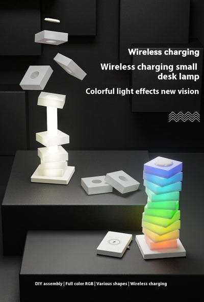 Lámpara Cargadora Inalámbrica con Atmósfera Colorida para Celular - Image 14