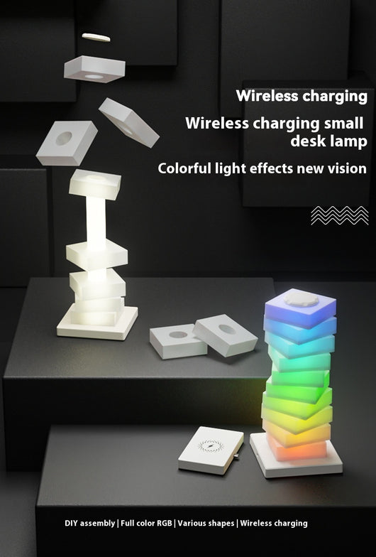 Lámpara Cargadora Inalámbrica con Atmósfera Colorida para Celular - Image 14
