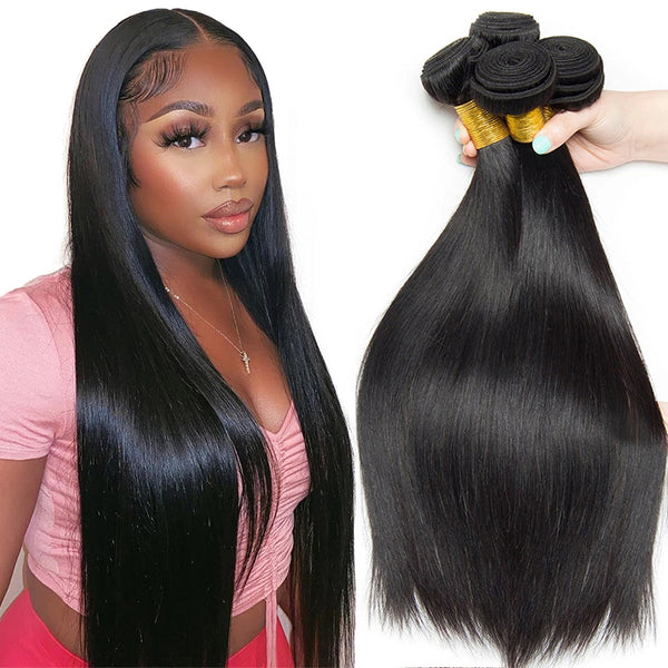 Extensiones de Cabello Liso para Mujeres - Volumen y Largo Instantáneo