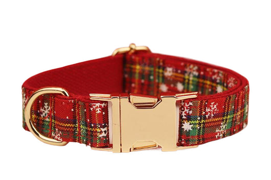 Collar Navideño para Mascotas con Correa - Diseño Copo de Nieve y Lazo - Image 19