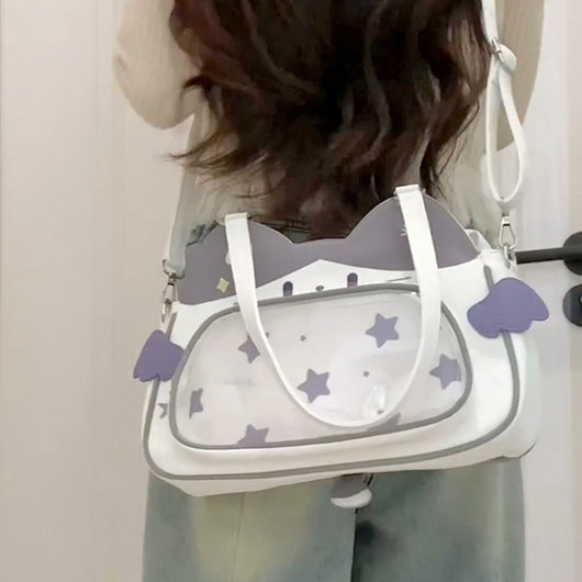 Bolsa Tote Crossbody con Diseño de Búho Cartoon para Niña