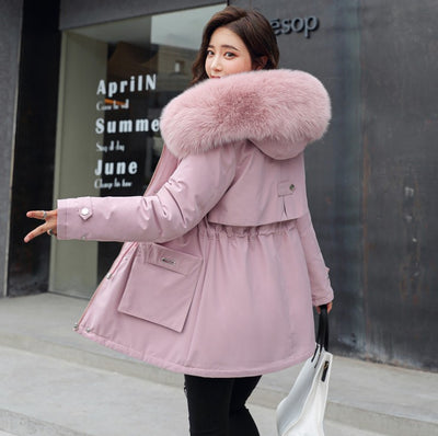 Abrigo Acolchado Oversize con Cuello de Pelaje para Mujer - Talla Plus - Image 7
