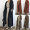 Gabardina Larga Casual de Manga Larga para Mujer