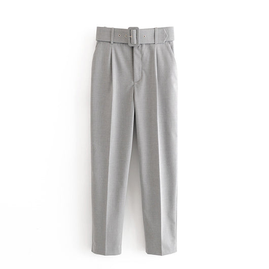 Pantalón Slim Ajustado para Mujer con Cinturón Incluido