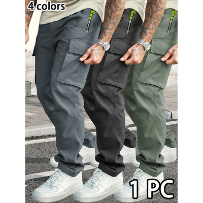 Pantalones de Trabajo Casual Hombre Corte Relajado con Bolsillos Amplios - Image 7