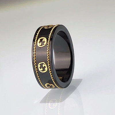 Anillos de Pareja Doble G con Borde Retorcido para Hombre y Mujer - Image 6