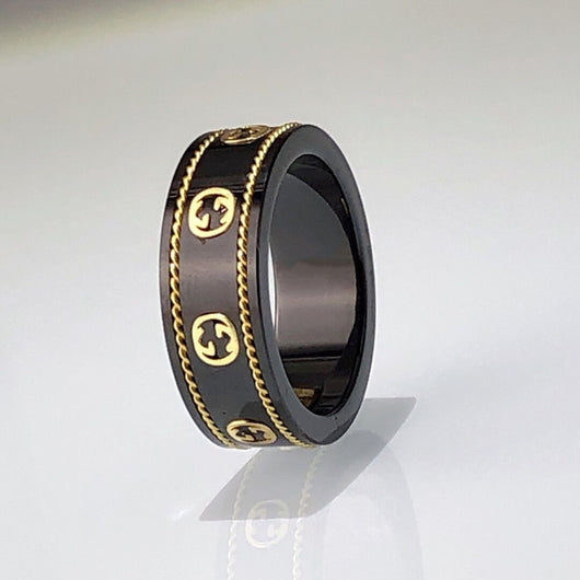 Anillos de Pareja Doble G con Borde Retorcido para Hombre y Mujer - Image 6