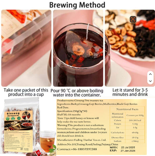 Té de Ginseng Premium en Bolsitas y Botella - Image 4