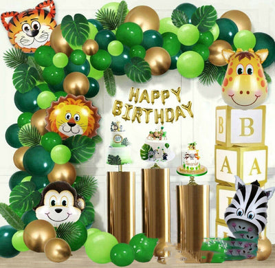 Juego de Globos Tigre Verde Oscuro para Fiestas - Image 11