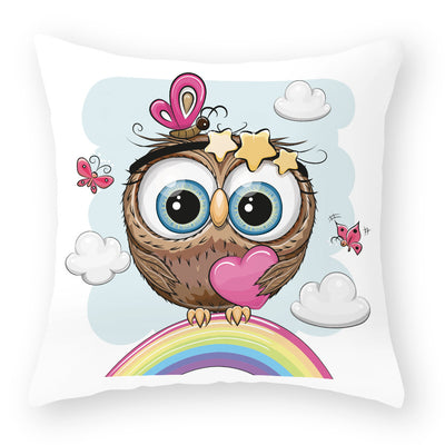Funda de Almohada Suave con Diseño de Búho Melocotón - Image 38