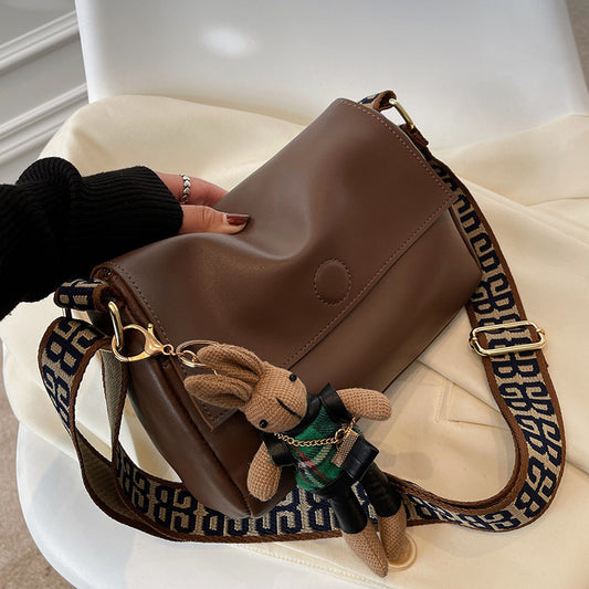 Bolso Bandolera Cuadrado Mini Retro Otoño-Invierno con Correa Ancha