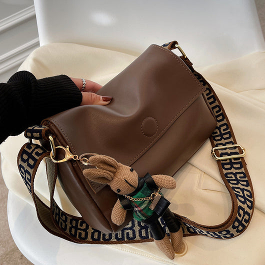 Bolso Bandolera Cuadrado Mini Retro Otoño-Invierno con Correa Ancha