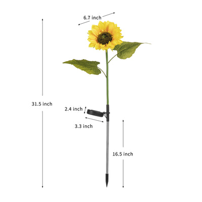 Lámpara Solar Decorativa Girasol Triple para Jardín y Exteriores - Image 11
